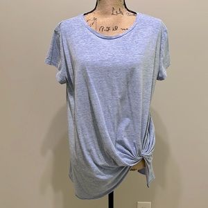 UMGEE Brand. Light Blue One Sided Tie Front Shirt. Size Large.